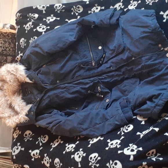 Lucky brand Navy Blue Parka size Medium - Picture 2 of 7